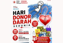 PMI Provinsi Bengkulu Beri Penghargaan dan Bagikan Sembako pada HDDI Tahun 2026