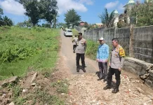 Kapolresta Bengkulu Tinjau Dua Jembatan Putus di Betungan