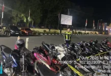Polresta Bengkulu Amankan 16 Motor saat Razia Balap Liar