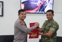 Jalin Soliditas dan Kolaborasi, Kapolresta Bengkulu Sambangi Kodim 0407/Bengkulu