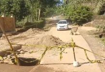 Jalan  Desa Simpang Ketenong Amblas, Kendaraan  Berat Dilarang Melintas