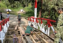 Rehabilitasi Jembatan Gantung Air Sebilo Dipercepat