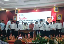 Lantik Pengurus PMI Bengkulu, JK Tekan Peran Kemanusiaan-Kesiapsiagaan Bencana