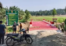 Pembangunan Jembatan Beton Garuda Desa Kuripan Masuki Tahap Finishing