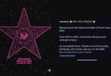 Ramones Masuk Hollywood Walk of Fame Class of 2027