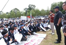 Baru Masuk, Mahasiswa Unib Langsung Gelar Demonstrasi
