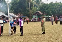 Babinsa Rutin Latih Paskibra Kecamatan Luas