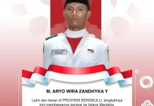 Aryo Wira Zandhyka, Pelajar Bengkulu Kibarkan Merah Putih di Istana