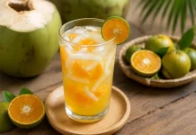 Cara Membuat Es Jeruk Kelapa yang Segar dan Pas