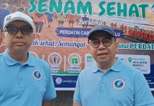 jelang Pelantikan Pengurus, PERDATIN Bengkulu Gelar Jalan Santai dan Senam Sehat