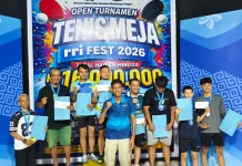 Turnamen Tenis Meja RRI Fest 2026 Berakhir, Atlet Lampung Dominasi Kategori Umum