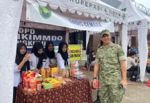 HUT ke-81 TNI,Kodim 0407/Kota Bengkulu Gelar Bazar Libatkan 78 Pelaku UMKM