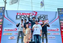 Dukung Balapan Resmi, Dirlantas Polda Bengkulu Naik Podium Kejurnas Dragbike