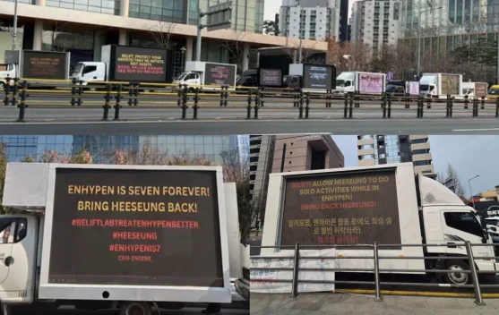 Penggemar ENHYPEN Mengirim Truk Protes ke HYBE