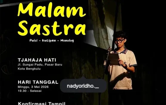Malam Sastra Puisi, Kutipan, dan Monolog Digelar di Pustaka dan Kedai Tjahaja Hati