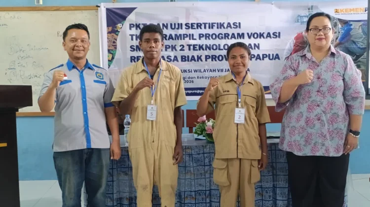 Siapkan SDM Kompeten, SMKS YPK 2 Biak Dorong Siswa lewat Sertifikasi TKK Terampil