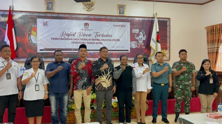 Rapat Pemutakhiran Data KPU Biak Triwulan 1 2026, Jumlah pemilih Mencapai 106.397