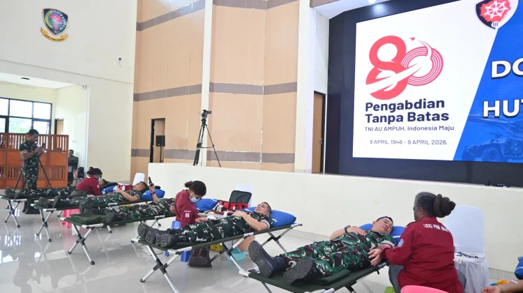 Sambut HUT ke-80 TNI AU,Kodau III Gelar Donor Darah,Terkumpul 137 Kantong