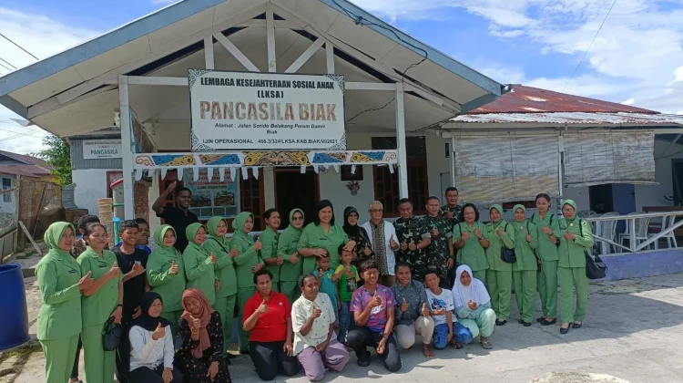 Aksi Sosial, Dandim 1708/BN Kunjungi Panti Asuhan Pancasila Biak