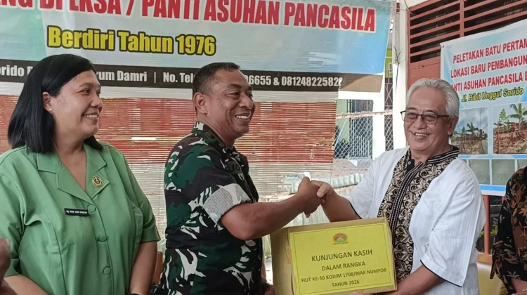 Aksi Sosial, Dandim 1708/BN Kunjungi Panti Asuhan Pancasila Biak