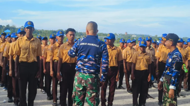 Latih Disiplin dan Jiwa Nasionalisme, 170 Pelajar Biak Numfor Ikuti Latihan KKRI