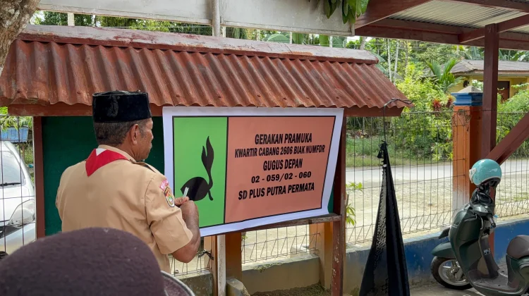Kwarcab Biak Resmikan Gudep SD Plus Putra Permata