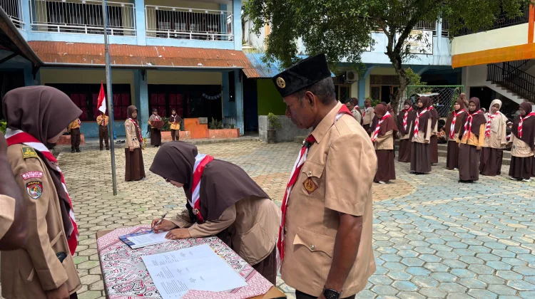 Kwarcab Biak Resmikan Gudep SD Plus Putra Permata