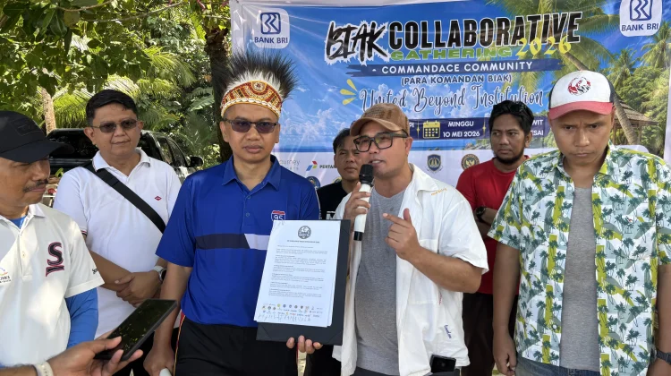 Sinergi Komandan Grup Biak Gelar Gathering Collaborative di Pantai Anggopi