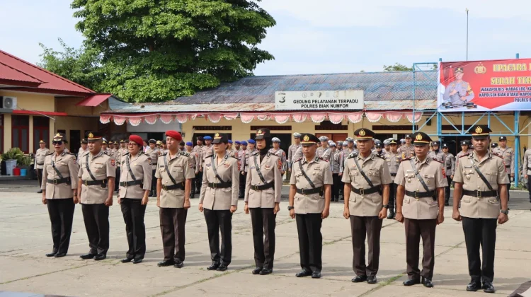 Polres Biak Numfor Laksanakan Serah Terima dan Pengukuhan Pejabat