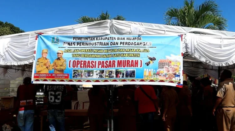 Disperindag Biak Numfor Gelar Pasar Murah, Subsidi Cabai guna Tekan Inflasi