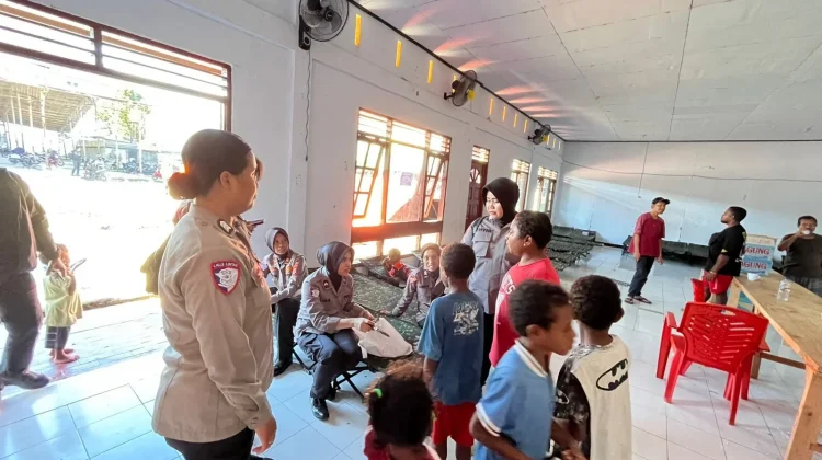 Tim Trauma Healing Polres Biak Numfor, Hapus Duka Anak-anak Korban Ledakan