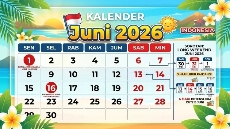 Daftar Tanggal Merah Juni 2026 dan Peringatan Pentingnya