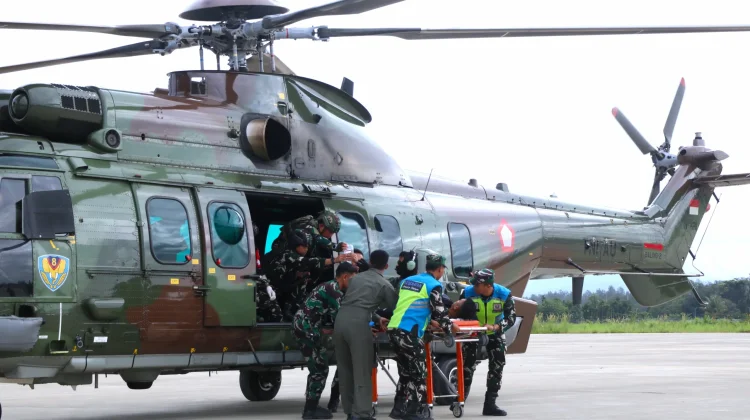 Dua Helikopter TNI AU Dikerahkan dalam Simulasi Medevac di Timika