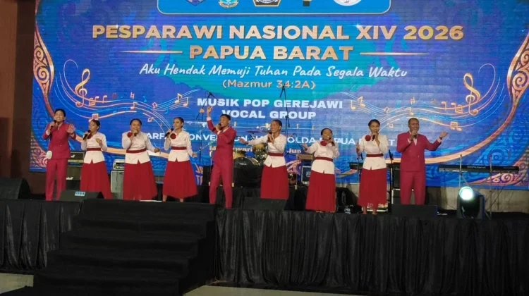 Vokal Grup Kontingen Biak Bergema di Panggung Pesparawi -Nasional