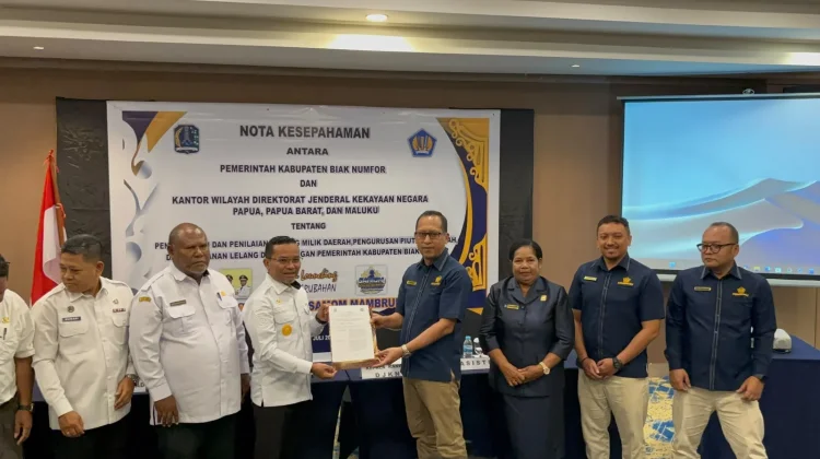 Biak Numfor dan DJKN Teken Kerja Sama Pengelolaan Aset Daerah