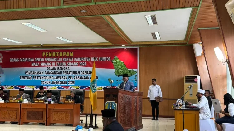 DPRK Biak Numfor Tetapkan Raperda Pertanggungjawaban APBD 2025