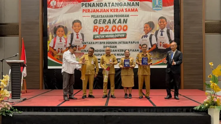 BPR Bosnik Gandeng Dikdaya Biak Dorong Gerakan Menabung Rp2.000