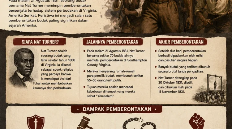 Sejarah 21 Agustus 1831: Pemberontakan Nat Turner Mengguncang Virginia