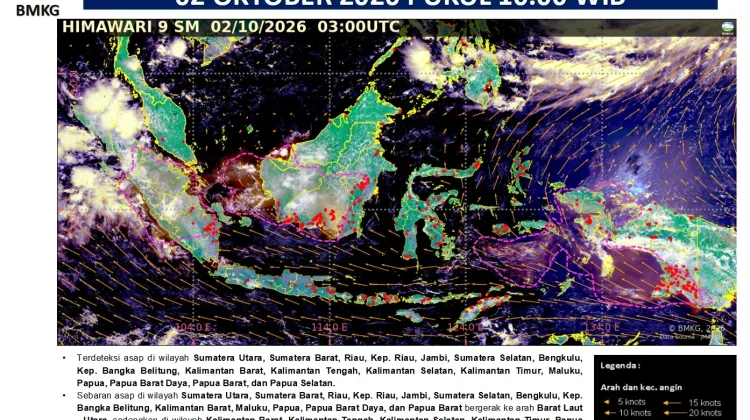 BMKG : 2 Oktober, Deteksi Sebaran Asap di Papua, Kabut Biak Numfor Kian Pekat