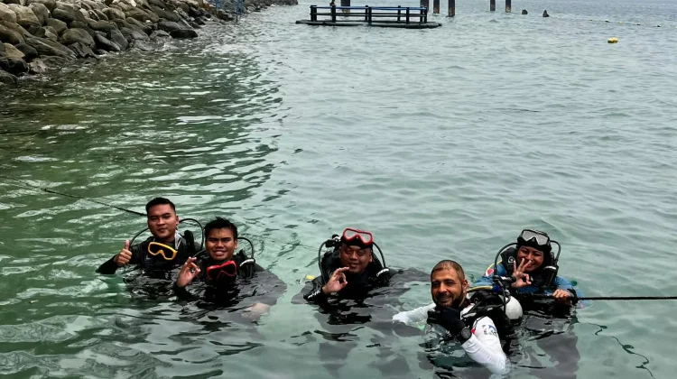 Satrad 301 Tanjung Barari Latihan ScubEx di Pantai Nirmala, Dukung Wisata Bahari
