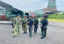 Pangkodau III dampingi Pangkogabwilhan III Tinjau Posgat Bandara Manggelum