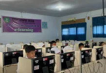 Sebanyak 35 Siswa SMP Yapis Biak, Ikut Ujian Sekolah Berbasis Komputer