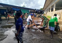 Sambut HUT Kodam XVII/Cenderawasih Ke-63, Kodim 1708/BN Gelar Karya Bhakti