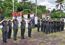 Sambut HUT ke-63 Kodam XVII/Cenderawasih, Kodim 1708/BN Ziarah Rombongan di TMP Biak
