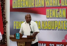 Gubernur Komitmen Tidak Mundur Selangkahpun Membangun Provinsi Papua