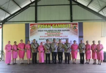 Pisah Sambut Kasat Polairud dan Kasat Lantas Polres Supiori
