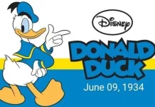 Donal Bebek Tampil Pertama Kali pada 9 Juni 1934