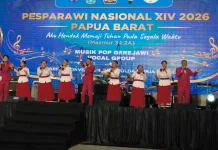 Vokal Grup Kontingen Biak Bergema di Panggung Pesparawi -Nasional