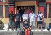 Pelaku Pencurian Motor Tempel ditangkap Opsnal Sat Reskrim Polres Biak Numfor