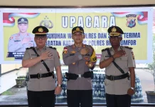 Polres Biak Numfor Gelar Pengukuhan Jabatan Wakapolres dan Serahterima Kabag Ops